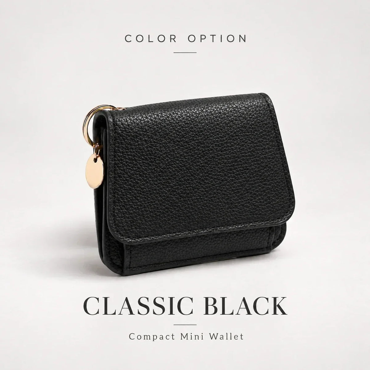 ✨Compact PU Leather Card Wallet with ID Window & Coin Pocket