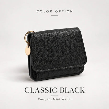 ✨Compact PU Leather Card Wallet with ID Window & Coin Pocket