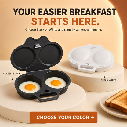 🍳 2-Egg Microwave Poacher – Easy Dual-Cavity Breakfast Cooker🍳