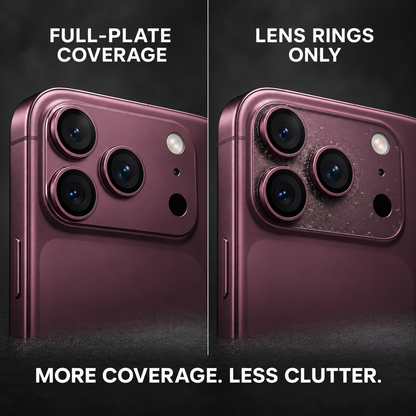 iPhone 18/17 Camera Lens Protector, 9H Tempered Glass AR Anti-Glare Full Coverage