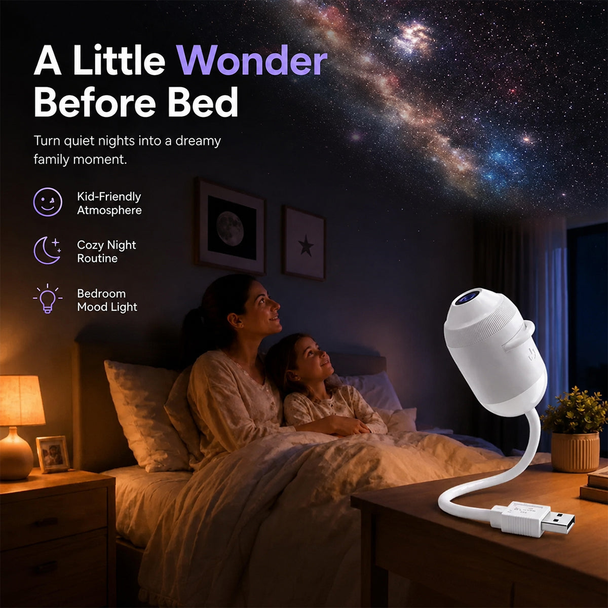 Plug-and-Play HD Star Projector
