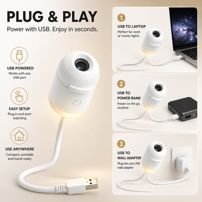Plug-and-Play HD Star Projector
