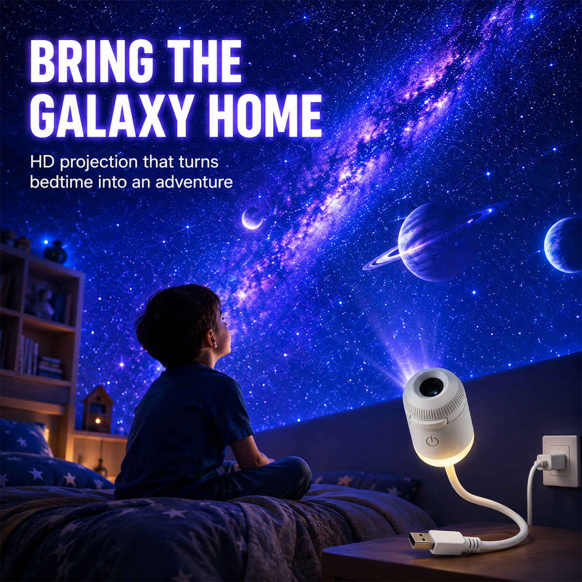 Plug-and-Play HD Star Projector