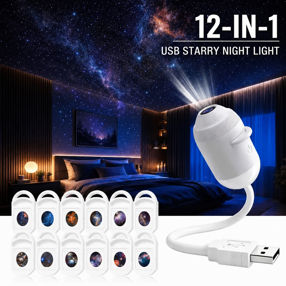 Plug-and-Play HD Star Projector