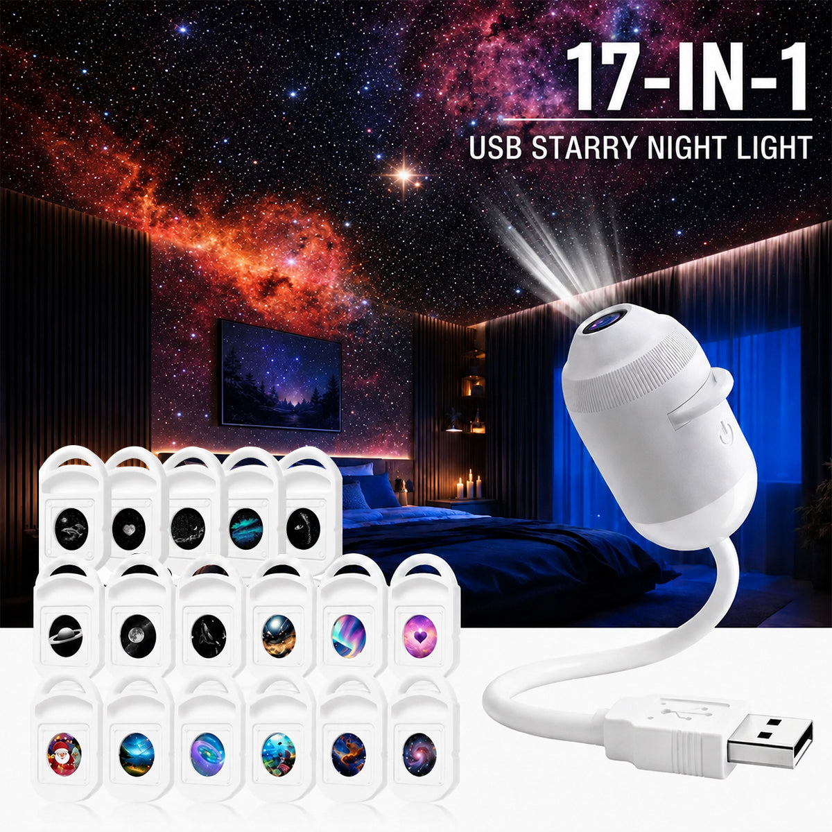 Plug-and-Play HD Star Projector