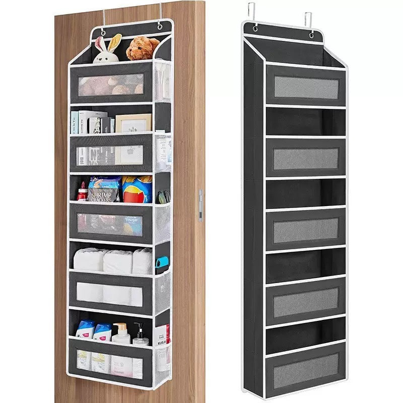 5-Tier Over Door Organizer – 5 Large Mesh Pockets, Anti-Tilt, 44 lb Capacity, Space Saver for Home
