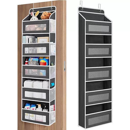 5-Tier Over Door Organizer – 5 Large Mesh Pockets, Anti-Tilt, 44 lb Capacity, Space Saver for Home