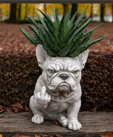 😂Funny Bulldog Planter – Give Your Plants Some Serious Attitude