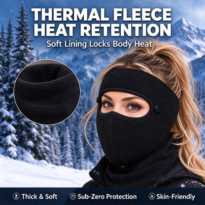 Fleece-Lined Winter Face Mask with Detachable Goggles