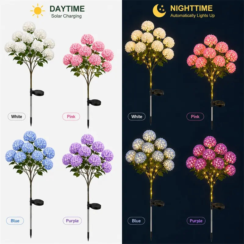 Nature Inspired Floral Solar Garden Pathway Lighting