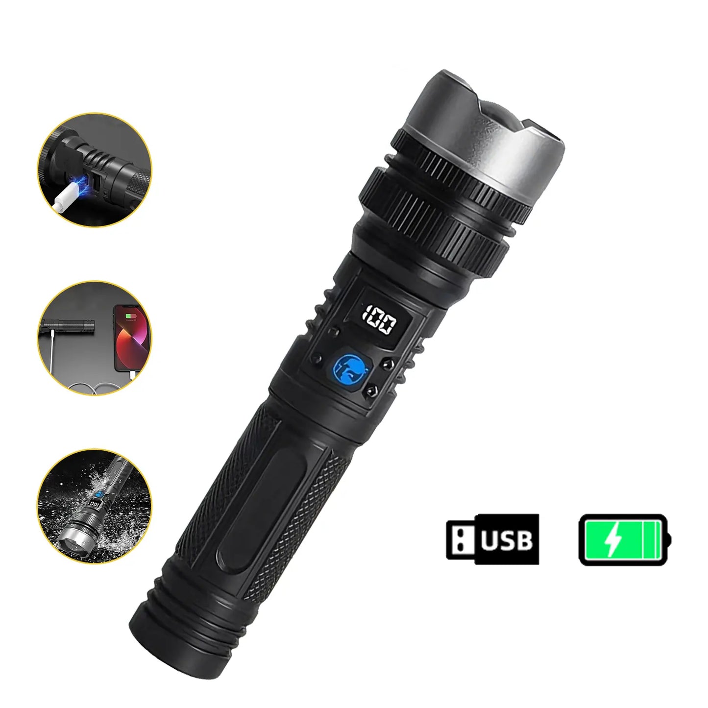 2-in-1 Strong Flashlight Power Bank