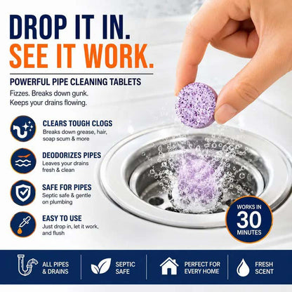 2-in-1 Concentrated Laundry Sheets | Fabric Softener + Drain Clog Remover Tablets✨