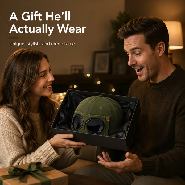 🧢 Men's Glasses-Friendly Pilot Cap