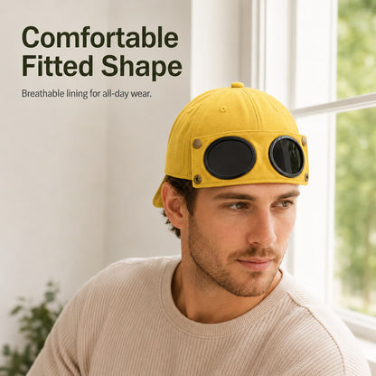 🧢 Men's Glasses-Friendly Pilot Cap
