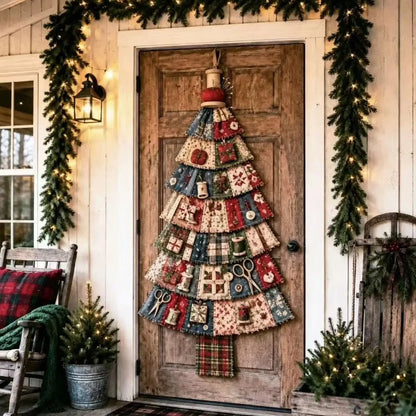 🎄 CHRISTMAS DOOR FAVORITE| Layered Fabric Tree Hanging