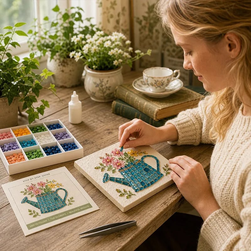 Watering Can Mosaic Art Kit for Beginners