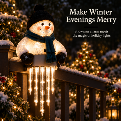 ☃️WinterGlow Snowman Icicle Light Decor