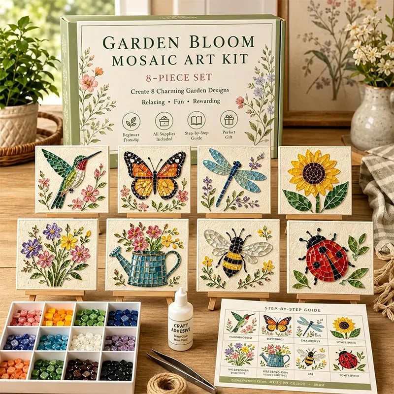 Watering Can Mosaic Art Kit for Beginners