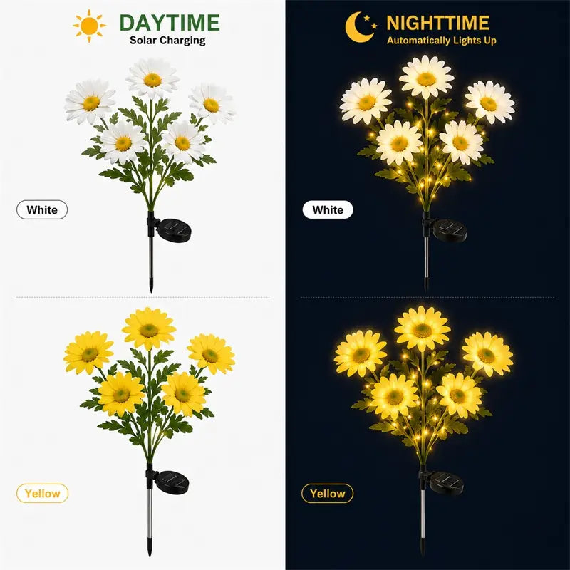 Nature Inspired Floral Solar Garden Pathway Lighting
