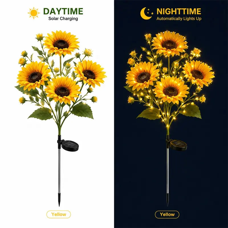 Nature Inspired Floral Solar Garden Pathway Lighting