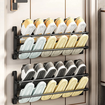 Fold-Flat Wall-Mounted Shoe Rack