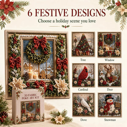 3D Christmas Fabric Poke Art Kit🖼️