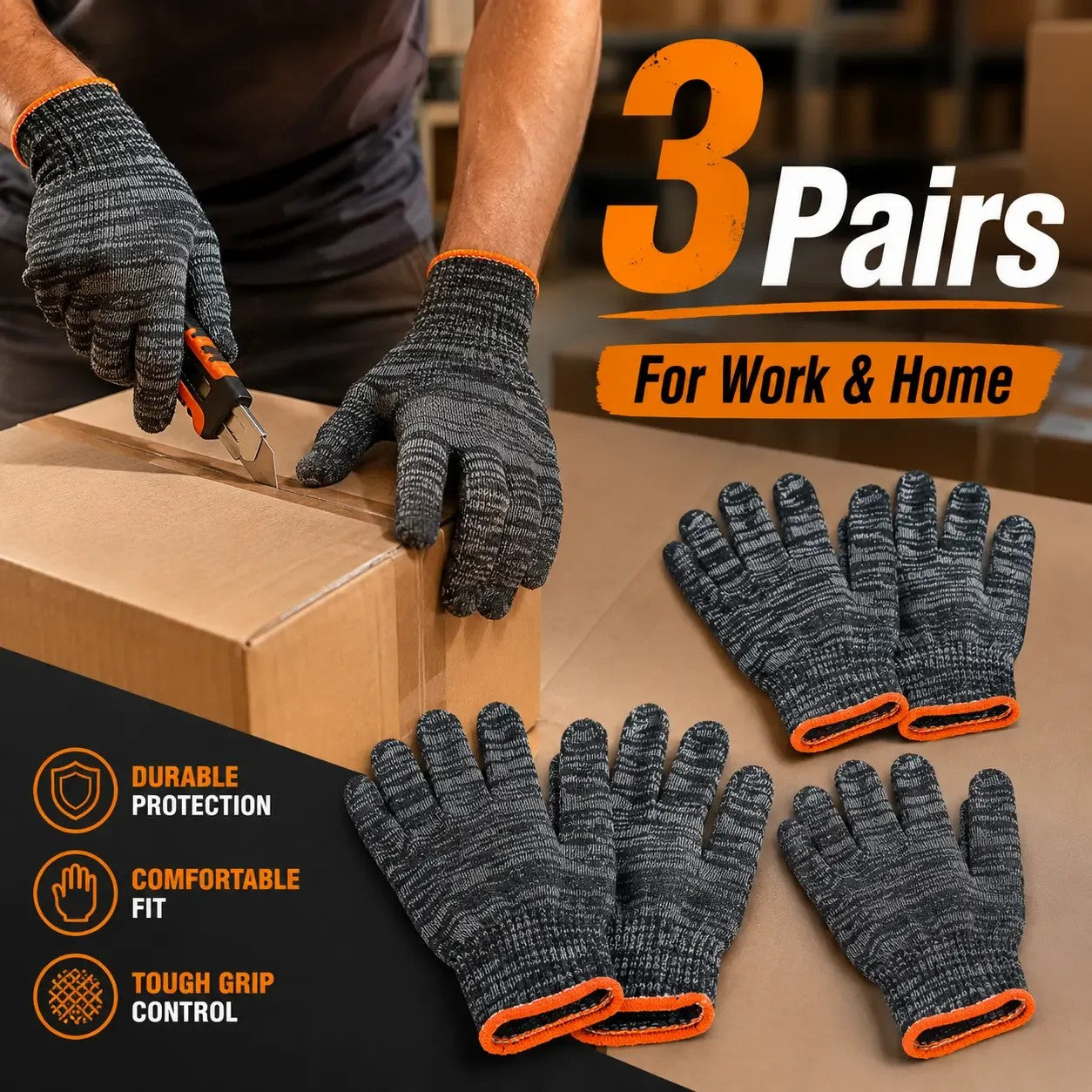 Unisex Stretch Knit Gardening Gloves with Strong Grip for Everyday Tasks