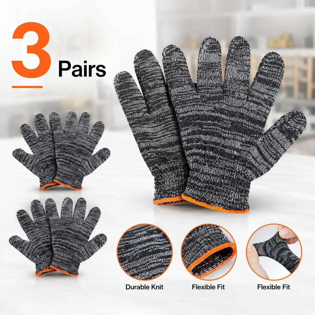 Unisex Stretch Knit Gardening Gloves with Strong Grip for Everyday Tasks