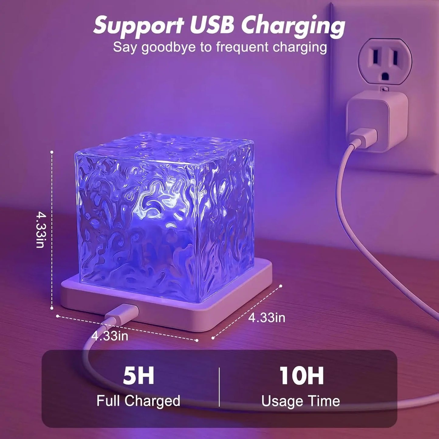 Rechargeable Shower Light No Wiring, 16 Color Changeable Ocean Wave Projector Light