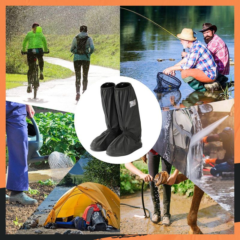 100% Waterproof High-Tube Shoe Covers | Anti-Slip Rain Boot Protectors