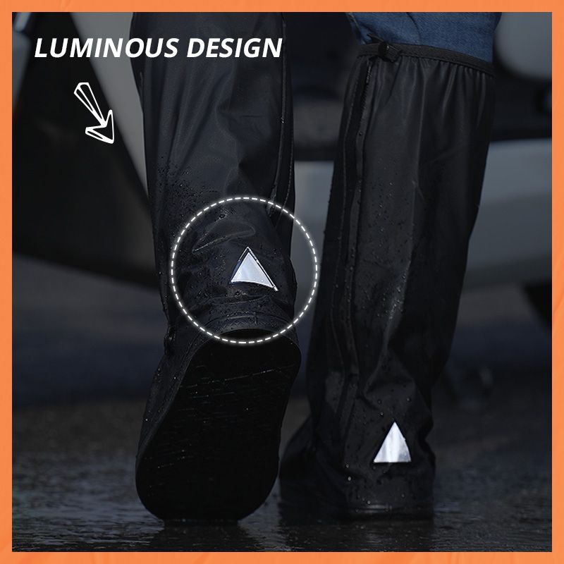 100% Waterproof High-Tube Shoe Covers | Anti-Slip Rain Boot Protectors