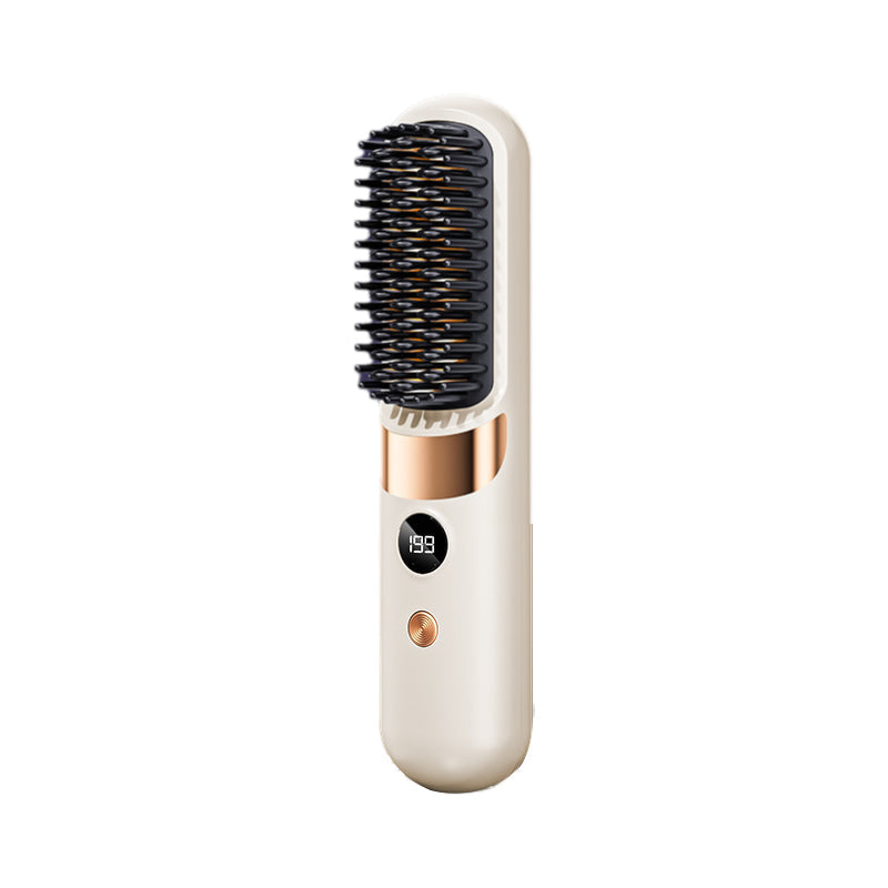 3‑in‑1 Cordless Hair Straightening Brush – Straighten, curl & detangle with 4 heat settings